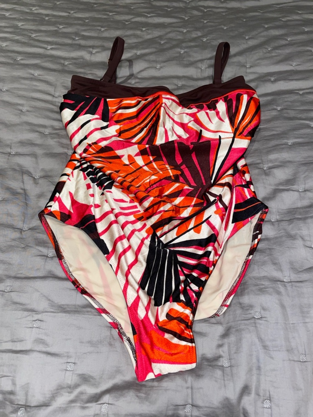 Fantasie Pink, Orange & Brown Tropical One-Piece Swimsuit